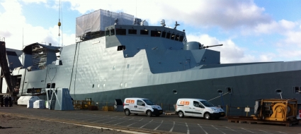 AGJ A/S installs radar foundation on the Navy’s frigates